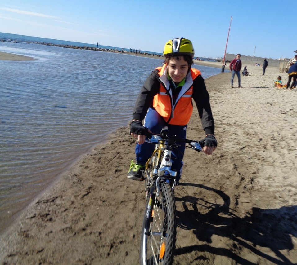 E ora sulla spiaggia da veri Bikers