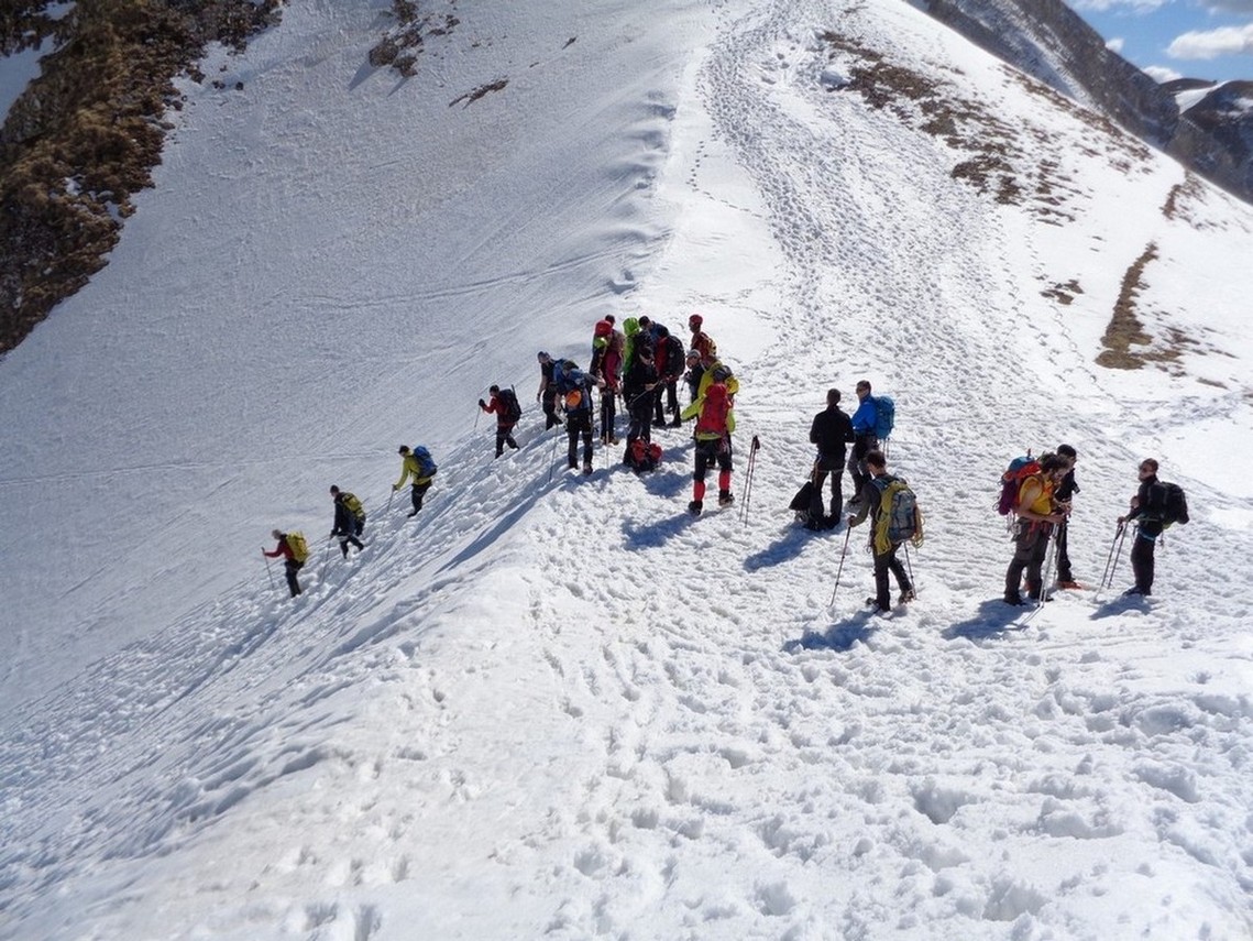 Sella di Monte Aquila per scendere