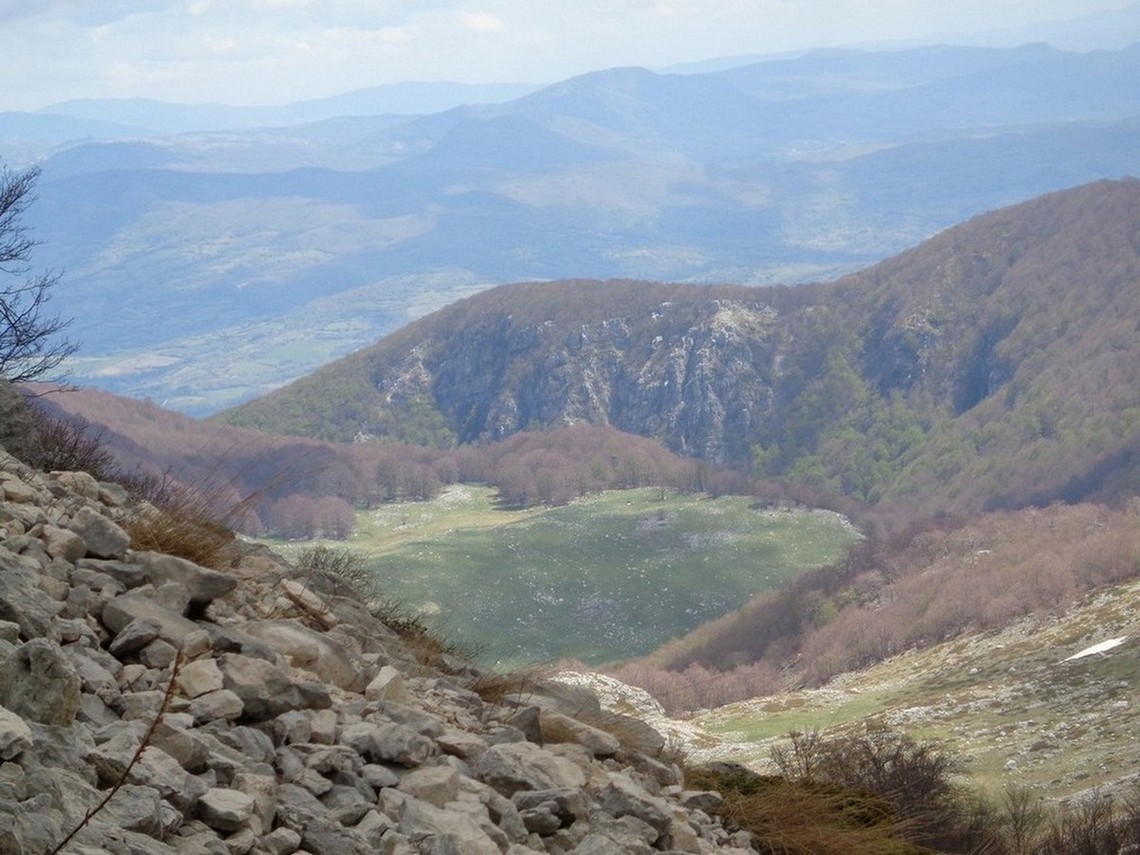 La Valle dell'inferno percorsa vista dall'alto