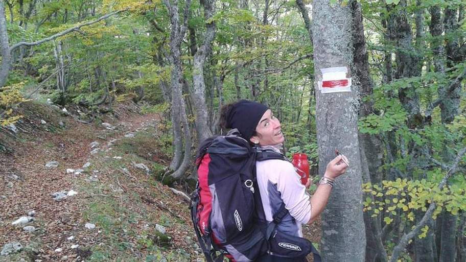 Michela nel PNALM anche realizzatrice di sentieri