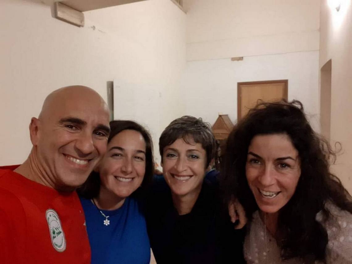 Michela con le amiche e colleghe Francesca Mastromauro e Rossella Montermurro