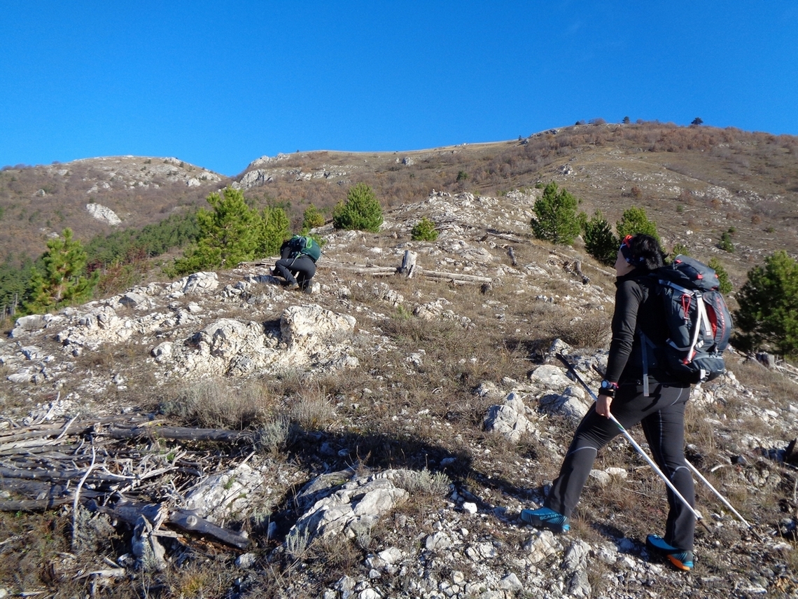 Si percorrerà tutta la cresta che vedete
