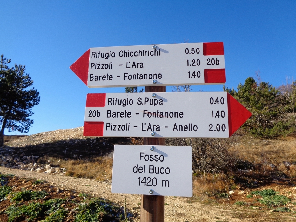 Dietro la paleria il Rifugio
