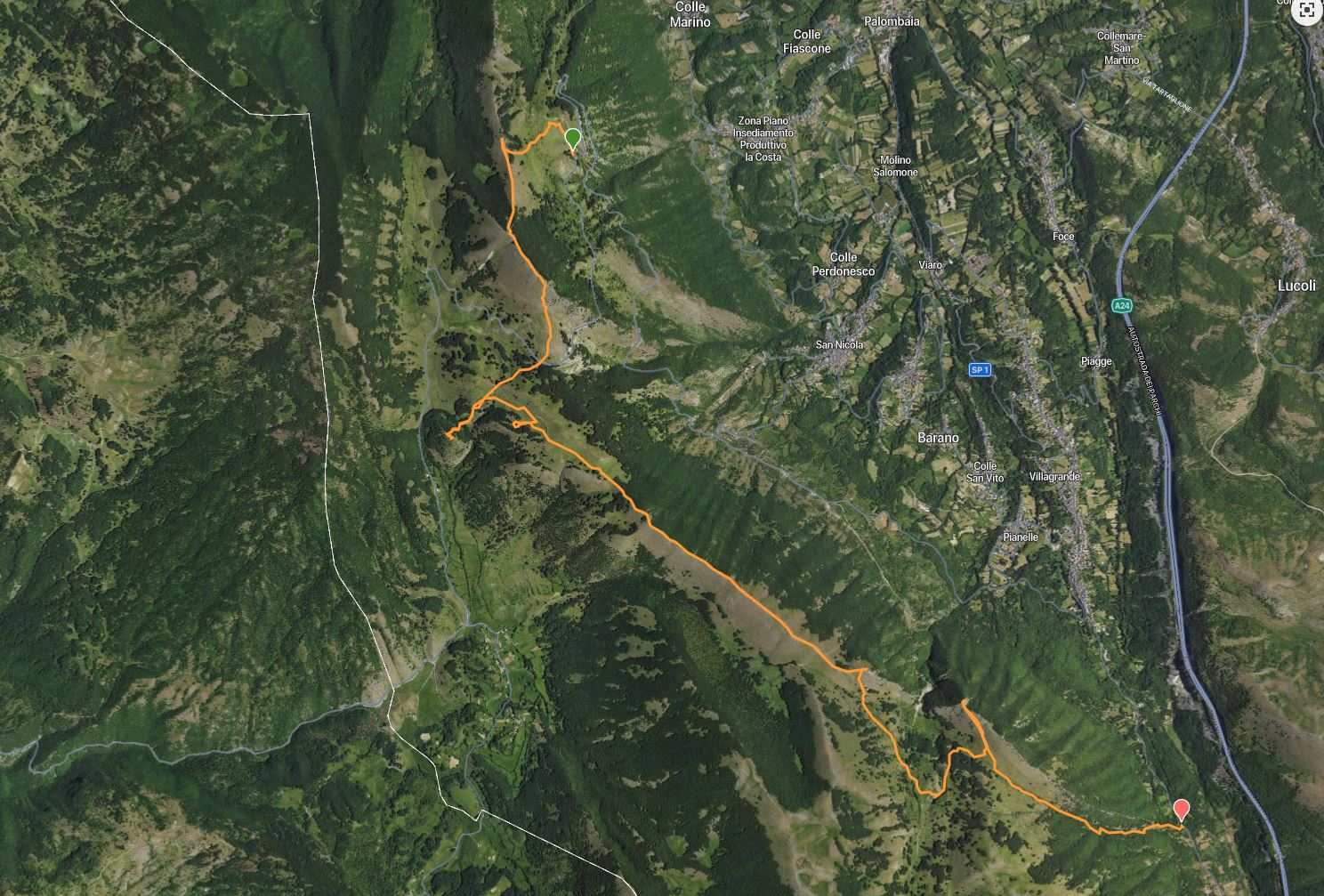 Dal mio GPS la TRAVERSATA di oggi