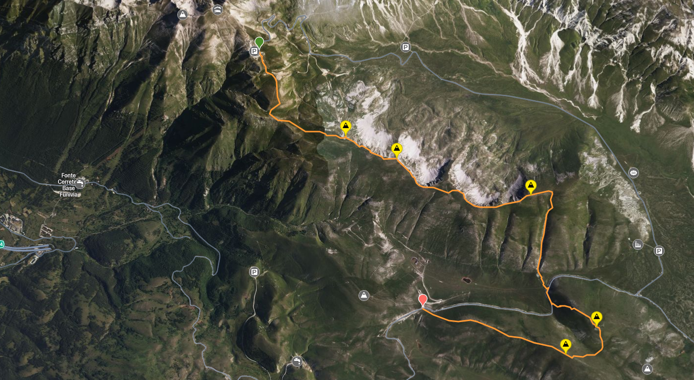 La traversata dal mio GPS !!!