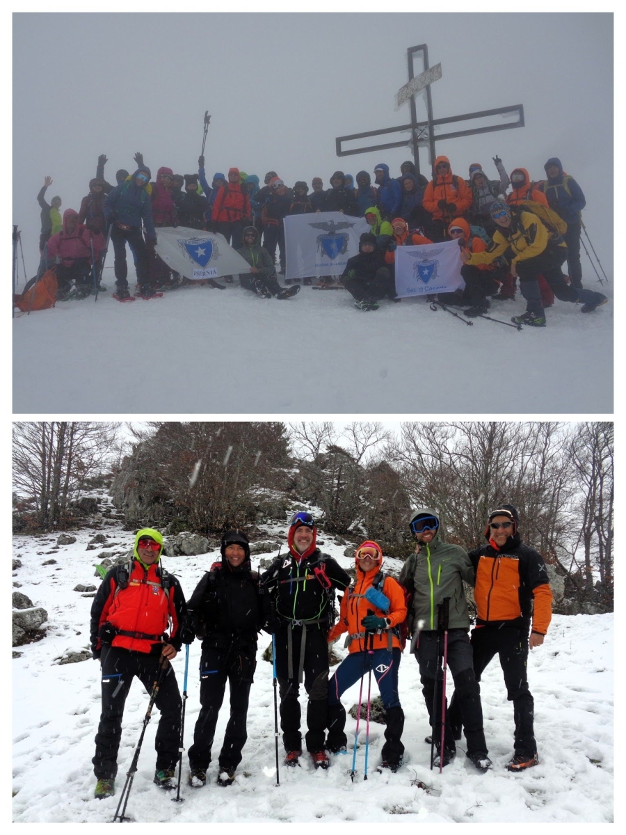 Direzione di escursione Intersezionale CAI Isernia/Lanciano/Caserta per la cima del Monte Calvo sui Monti Aquilani