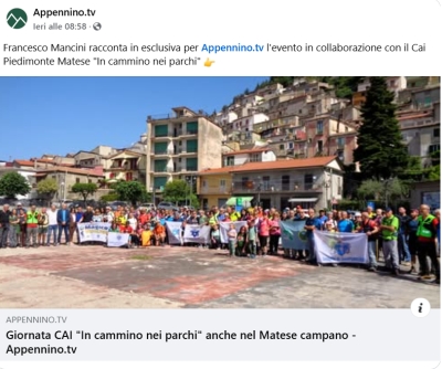 NEWS N. 220 GIORNATA CAI &quot; In montagna nei Parchi &quot; su APPENNINO.TV