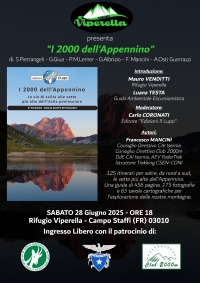 NEWS N.222 Relatore al Rifugio Viperella di Campo Staffi per &quot; I 2000 dell&#039;APPENNINO &quot;