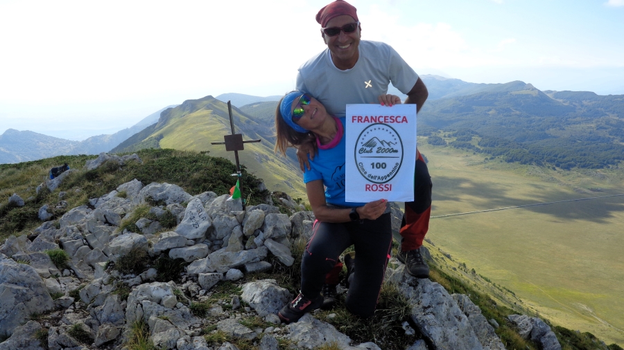 Sul Monte Siella le 100 CIME di Francesca Rossi con il Tremoggia e Camicia del Gran Sasso d'Italia
