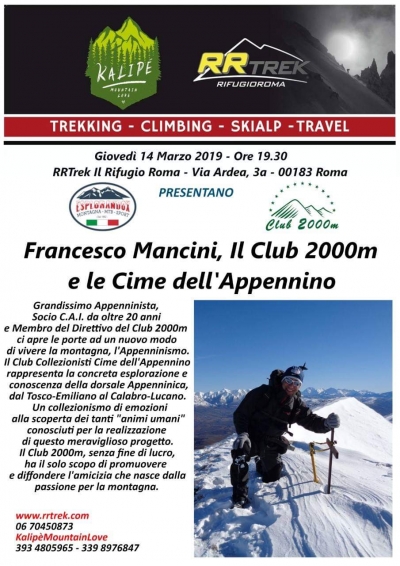 Conferenza RRTREK Rifugio Roma