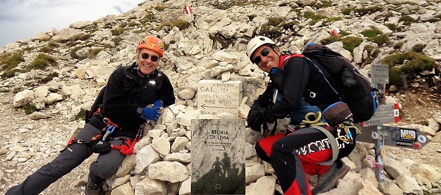 Con la " Storia di Livia " alias il Prof. Paolo Stern e la Ferrata Brizio per l'anello del Ghiacciaio del Calderone sul Gran Sasso d'Italia