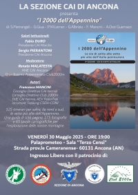 NEWS N.118 Relatore con il CAI di ANCONA per la presentazione de I 2000 dell&#039;APPENNINO