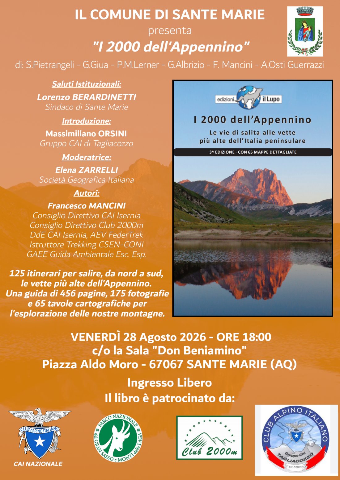 NEWS N.158 A Sante Marie di Tagliacozzo la presentazione de I 2000 dell'Appennino